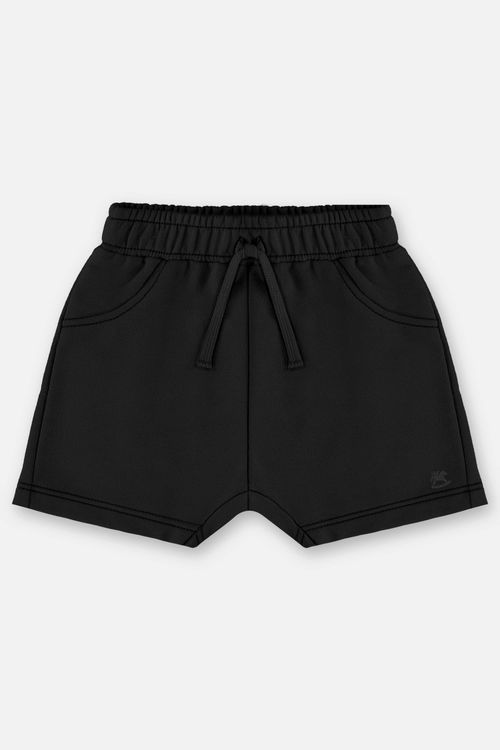 Short em Moletom Sem Felpa para Bebê Menino (Preto) Up Baby