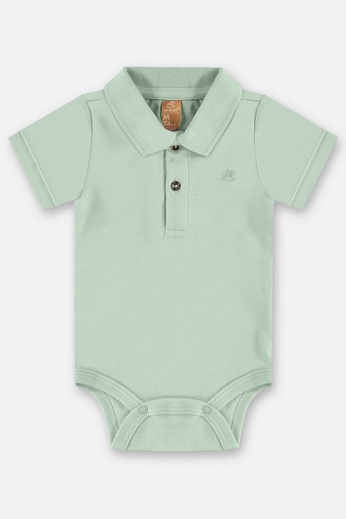 Body Polo em Suedine para Bebê Menino (Verde Claro) Up Baby