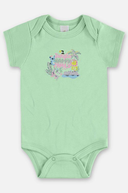 Body em Suedine para Bebê Menina (Verde) Up Baby