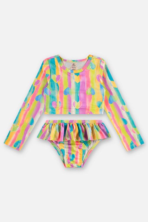 Biquíni Infantil em Poliéster e Elastano FPS +50 (Multicolor) Up Baby