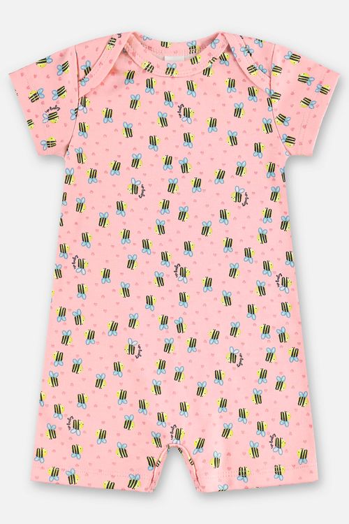 Macaquinho em Suedine Essentials para Bebê Menina (Rosa) Up Baby