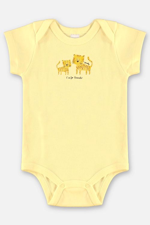 Body para Bebê Menino em Suedine Essentials (Amarelo) Up Baby