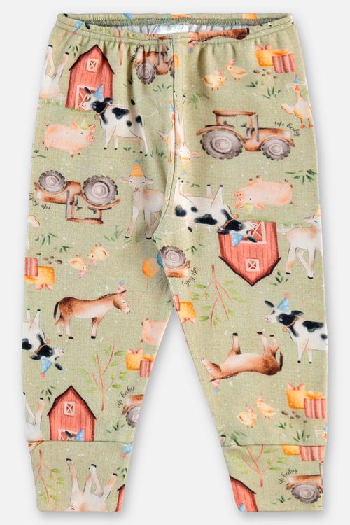 Calça em Suedine Essentials para Bebê Menino (Verde) Up Baby