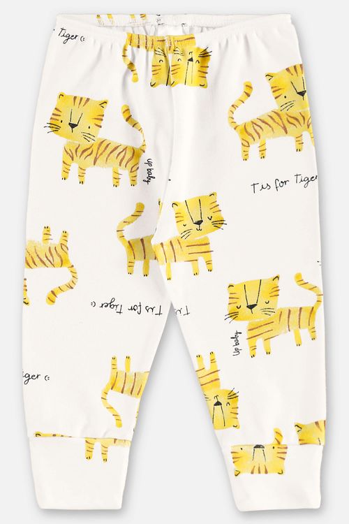 Calça em Suedine Essentials para Bebê Menino (Off White) Up Baby
