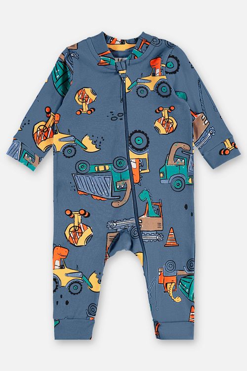 Macacão em Suedine Essentials para Bebê Menino (Azul Marinho) Up Baby