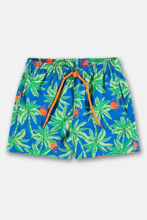 Short de Praia Infantil em Microfibra Forrada (Azul Claro) Up Baby