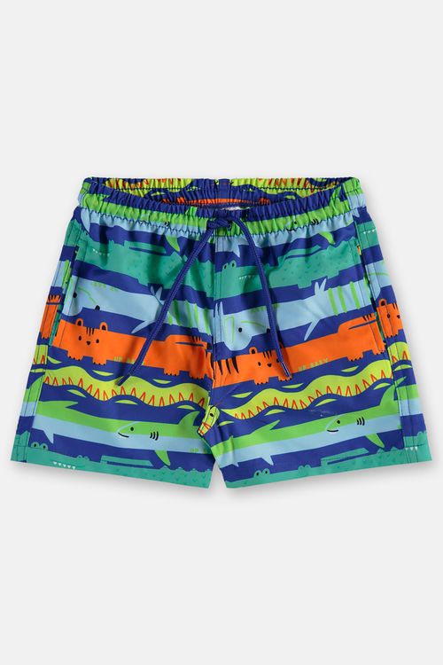 Short de Praia Infantil em Microfibra Forrada (Azul) Up Baby