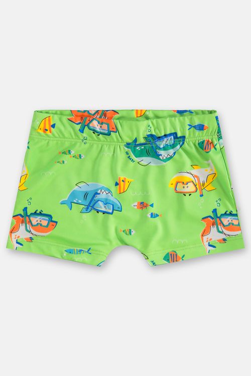 Sunga Boxer Infantil FPS+50 com Forro (Verde Neon) Up Baby