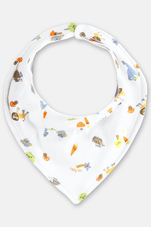 Babador Bandana para Bebê Menino em Suedine Essentials (Branco) Up Baby