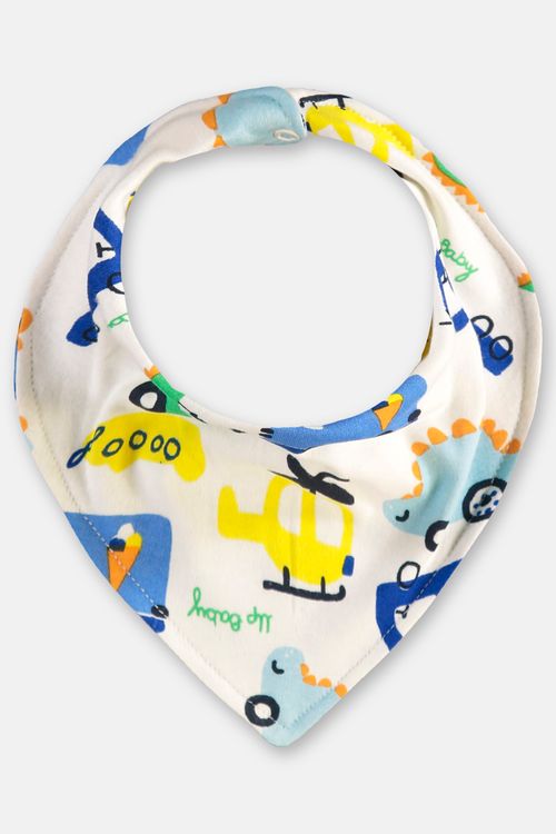 Babador Bandana para Bebê Menino em Suedine Essentials (Off White) Up Baby