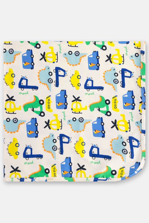 Manta para Bebê Menino em Suedine Essentials (Off White) Up Baby