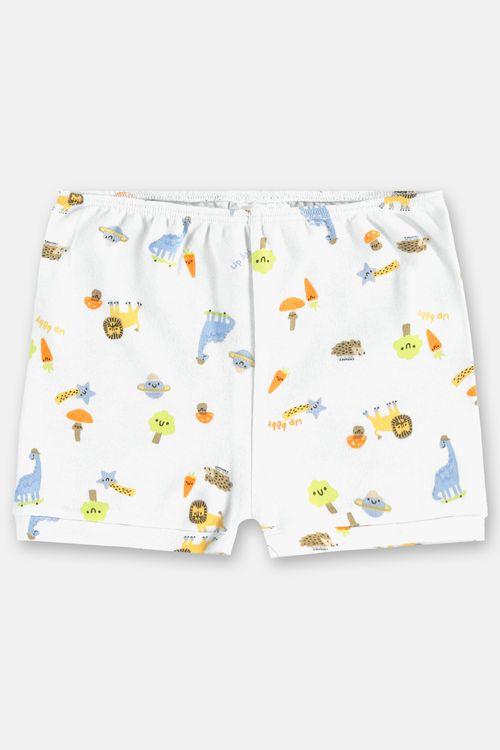 Short para Bebê Menino em Suedine Essentials (Branco) Up Baby