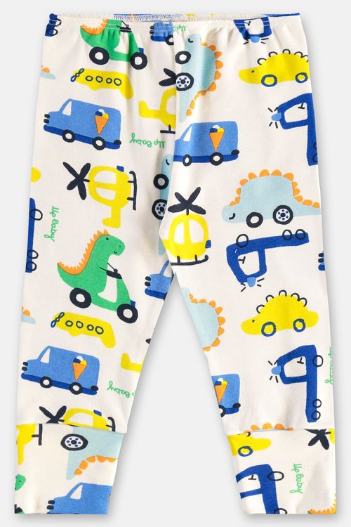 Calça para Bebê Menino em Suedine Essentials (Off White) Up Baby