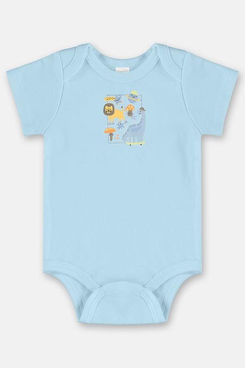 Body Estampado para Bebê Menino em Suedine Essentials (Azul) Up Baby