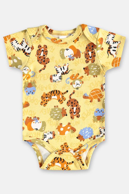 Body em Suedine Essentials Estampado para Bebê Menino (Verde) Up Baby