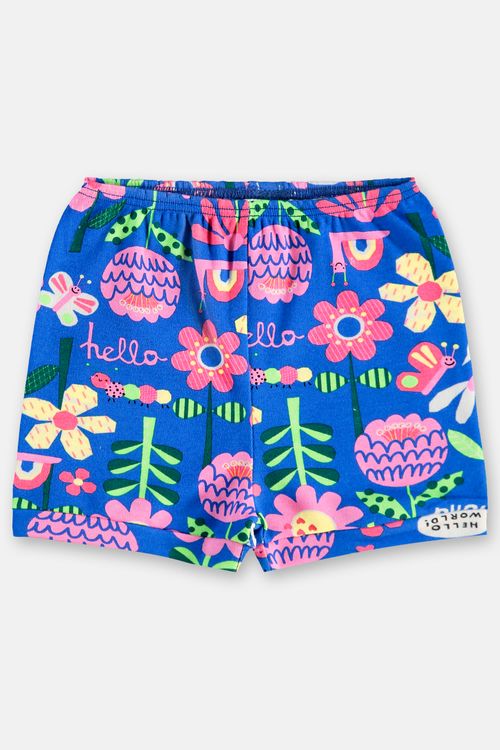 Short em Suedine Essentials para Bebê Menina (Azul) Up Baby