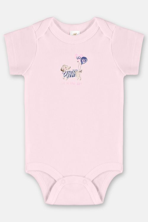 Body para Bebê Menina Essentials Estampado com Strass (Rosa Claro) Up Baby