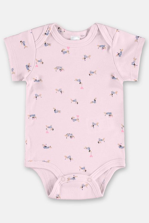 Body para Bebê Menina em Suedine Essentials (Rosa Claro) Up Baby